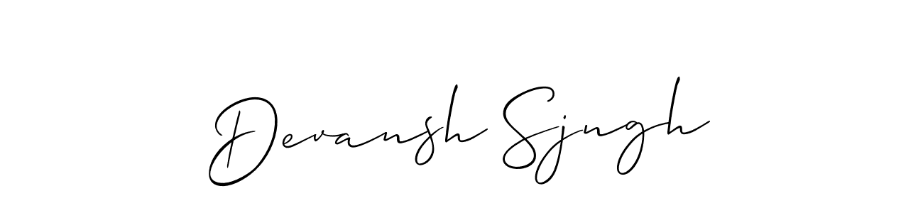 You should practise on your own different ways (Allison_Script) to write your name (Devansh Sjngh) in signature. don't let someone else do it for you. Devansh Sjngh signature style 2 images and pictures png