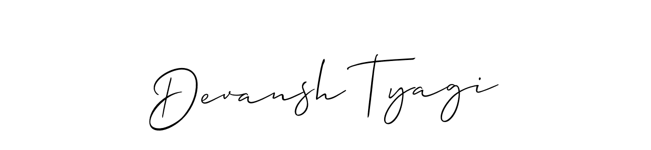 Similarly Allison_Script is the best handwritten signature design. Signature creator online .You can use it as an online autograph creator for name Devansh Tyagi. Devansh Tyagi signature style 2 images and pictures png