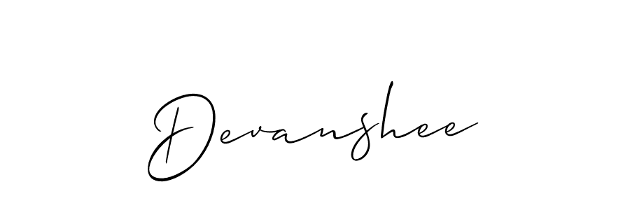 Create a beautiful signature design for name Devanshee. With this signature (Allison_Script) fonts, you can make a handwritten signature for free. Devanshee signature style 2 images and pictures png