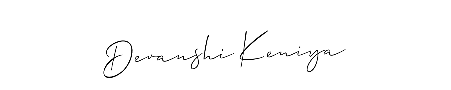 Best and Professional Signature Style for Devanshi Keniya. Allison_Script Best Signature Style Collection. Devanshi Keniya signature style 2 images and pictures png
