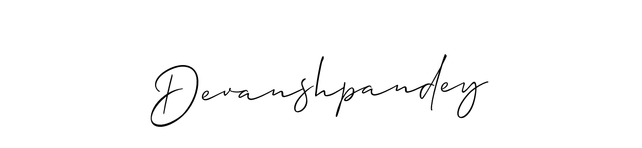 The best way (Allison_Script) to make a short signature is to pick only two or three words in your name. The name Devanshpandey include a total of six letters. For converting this name. Devanshpandey signature style 2 images and pictures png