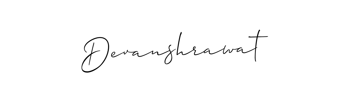 Make a short Devanshrawat signature style. Manage your documents anywhere anytime using Allison_Script. Create and add eSignatures, submit forms, share and send files easily. Devanshrawat signature style 2 images and pictures png