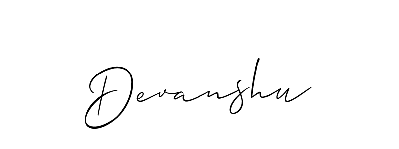 Make a short Devanshu signature style. Manage your documents anywhere anytime using Allison_Script. Create and add eSignatures, submit forms, share and send files easily. Devanshu signature style 2 images and pictures png