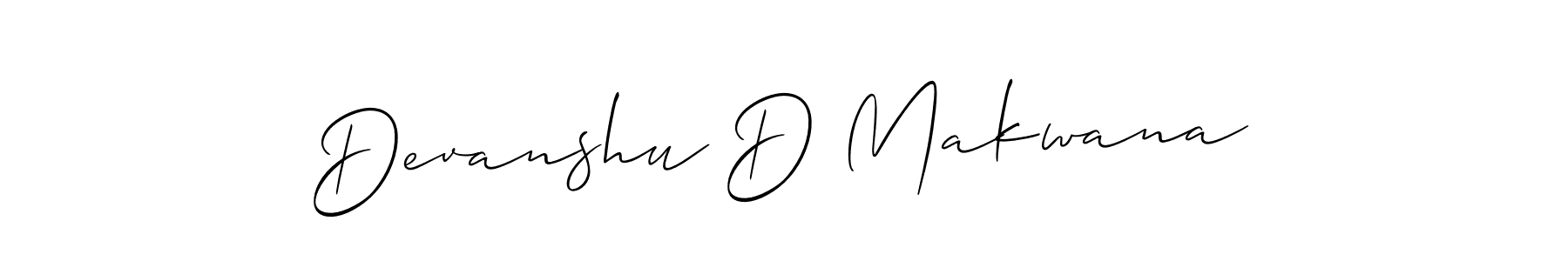 Similarly Allison_Script is the best handwritten signature design. Signature creator online .You can use it as an online autograph creator for name Devanshu D Makwana. Devanshu D Makwana signature style 2 images and pictures png
