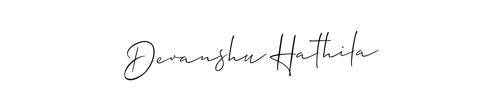 You can use this online signature creator to create a handwritten signature for the name Devanshu Hathila. This is the best online autograph maker. Devanshu Hathila signature style 2 images and pictures png