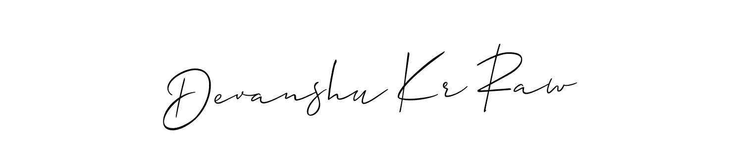 You should practise on your own different ways (Allison_Script) to write your name (Devanshu Kr Raw) in signature. don't let someone else do it for you. Devanshu Kr Raw signature style 2 images and pictures png