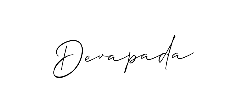 Create a beautiful signature design for name Devapada. With this signature (Allison_Script) fonts, you can make a handwritten signature for free. Devapada signature style 2 images and pictures png
