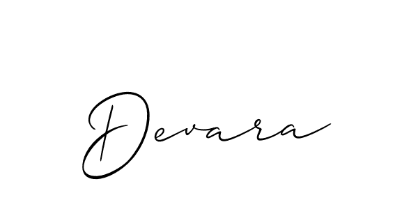Make a beautiful signature design for name Devara. With this signature (Allison_Script) style, you can create a handwritten signature for free. Devara signature style 2 images and pictures png