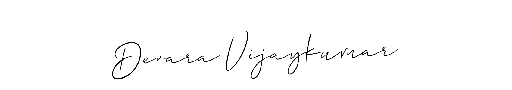 It looks lik you need a new signature style for name Devara Vijaykumar. Design unique handwritten (Allison_Script) signature with our free signature maker in just a few clicks. Devara Vijaykumar signature style 2 images and pictures png