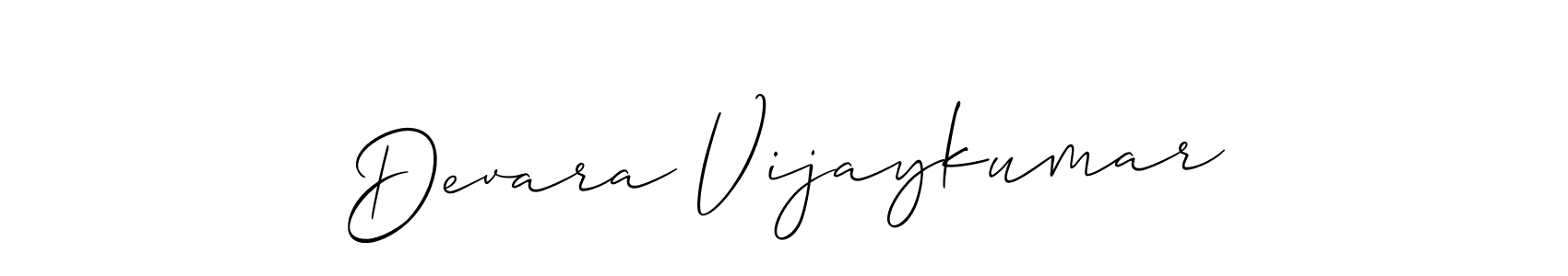 Allison_Script is a professional signature style that is perfect for those who want to add a touch of class to their signature. It is also a great choice for those who want to make their signature more unique. Get Devara Vijaykumar name to fancy signature for free. Devara Vijaykumar signature style 2 images and pictures png