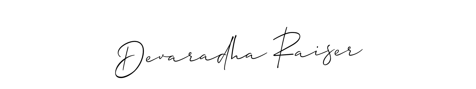You should practise on your own different ways (Allison_Script) to write your name (Devaradha Raiser) in signature. don't let someone else do it for you. Devaradha Raiser signature style 2 images and pictures png