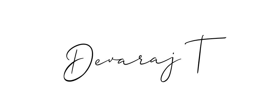 if you are searching for the best signature style for your name Devaraj T. so please give up your signature search. here we have designed multiple signature styles  using Allison_Script. Devaraj T signature style 2 images and pictures png