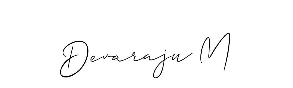 Make a beautiful signature design for name Devaraju M. With this signature (Allison_Script) style, you can create a handwritten signature for free. Devaraju M signature style 2 images and pictures png