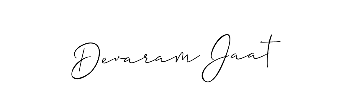 How to make Devaram Jaat name signature. Use Allison_Script style for creating short signs online. This is the latest handwritten sign. Devaram Jaat signature style 2 images and pictures png