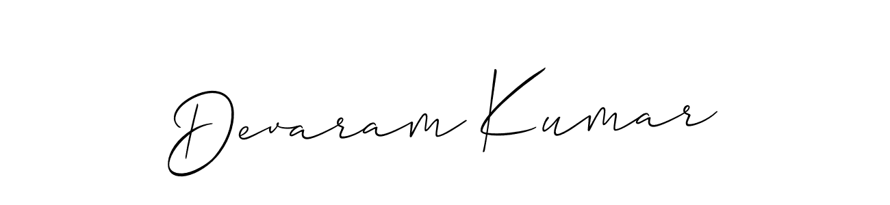 Make a beautiful signature design for name Devaram Kumar. With this signature (Allison_Script) style, you can create a handwritten signature for free. Devaram Kumar signature style 2 images and pictures png