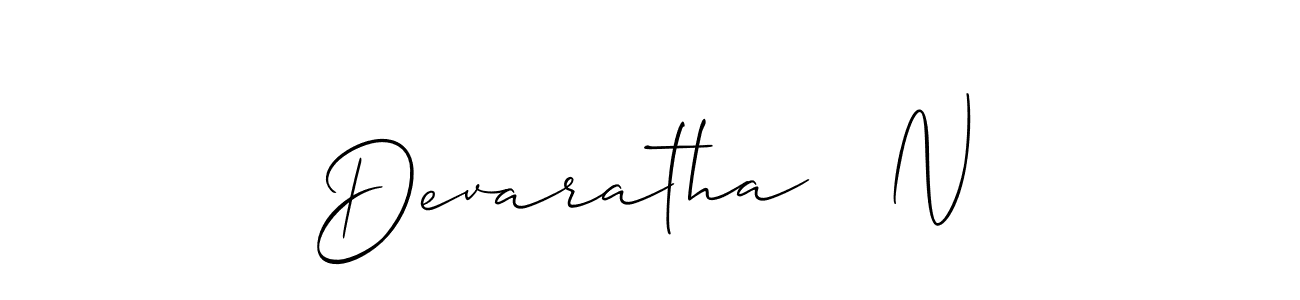 if you are searching for the best signature style for your name Devaratha   N. so please give up your signature search. here we have designed multiple signature styles  using Allison_Script. Devaratha   N signature style 2 images and pictures png