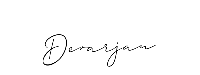 Devarjan stylish signature style. Best Handwritten Sign (Allison_Script) for my name. Handwritten Signature Collection Ideas for my name Devarjan. Devarjan signature style 2 images and pictures png