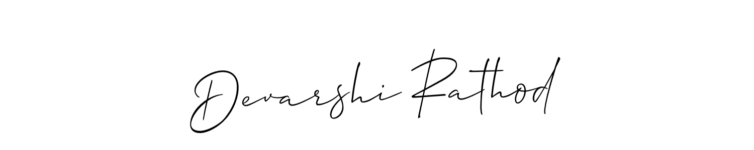 Make a beautiful signature design for name Devarshi Rathod. With this signature (Allison_Script) style, you can create a handwritten signature for free. Devarshi Rathod signature style 2 images and pictures png