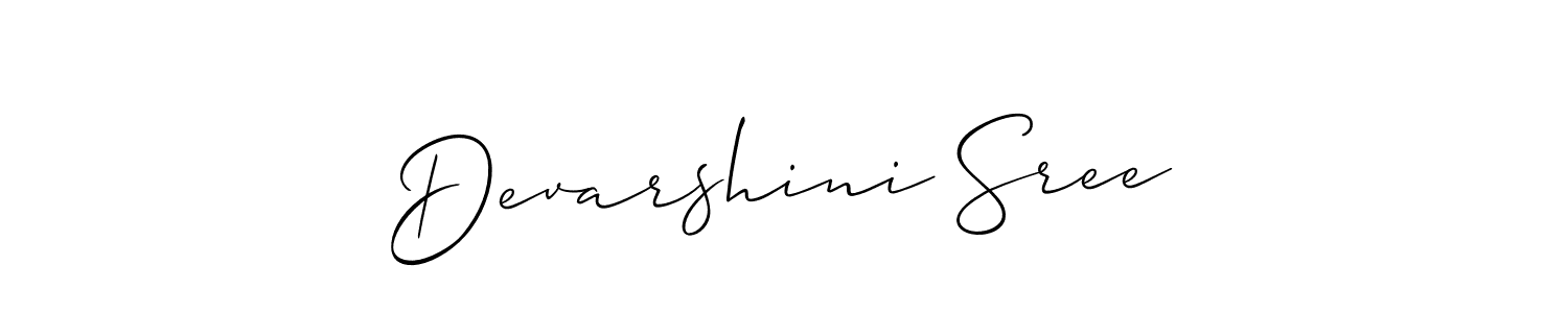 Make a short Devarshini Sree signature style. Manage your documents anywhere anytime using Allison_Script. Create and add eSignatures, submit forms, share and send files easily. Devarshini Sree signature style 2 images and pictures png