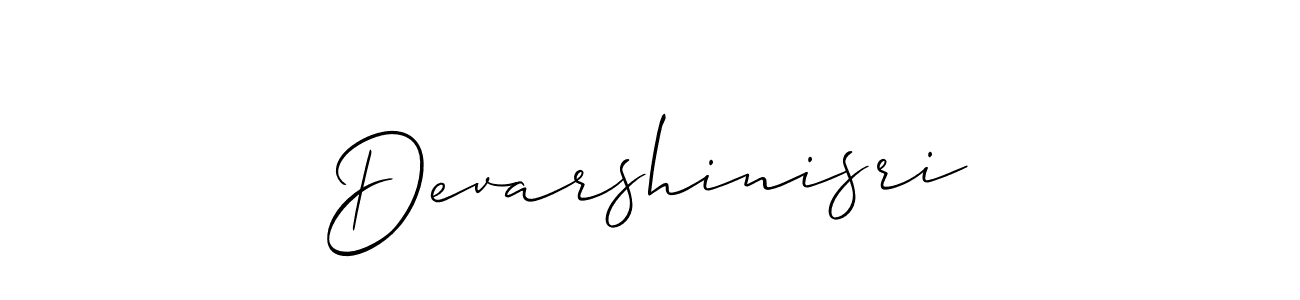 How to make Devarshinisri name signature. Use Allison_Script style for creating short signs online. This is the latest handwritten sign. Devarshinisri signature style 2 images and pictures png