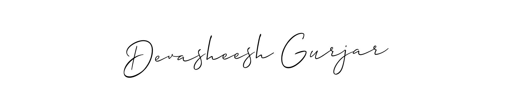 This is the best signature style for the Devasheesh Gurjar name. Also you like these signature font (Allison_Script). Mix name signature. Devasheesh Gurjar signature style 2 images and pictures png