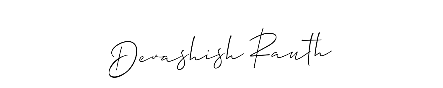 How to make Devashish Rauth signature? Allison_Script is a professional autograph style. Create handwritten signature for Devashish Rauth name. Devashish Rauth signature style 2 images and pictures png