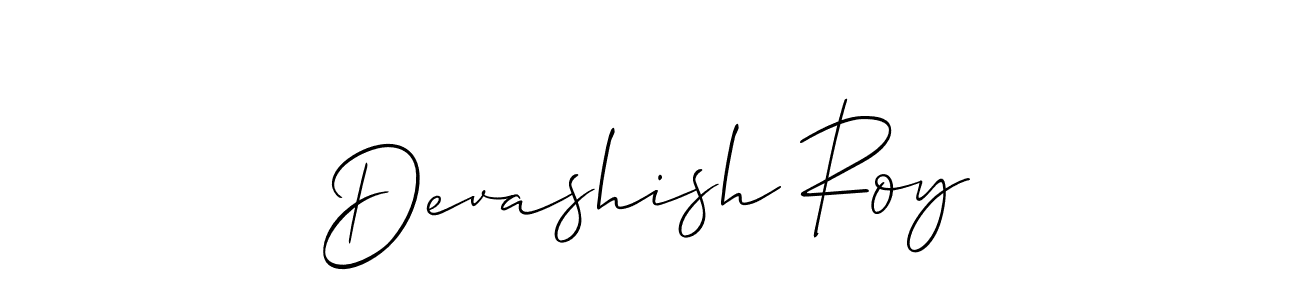 How to make Devashish Roy signature? Allison_Script is a professional autograph style. Create handwritten signature for Devashish Roy name. Devashish Roy signature style 2 images and pictures png