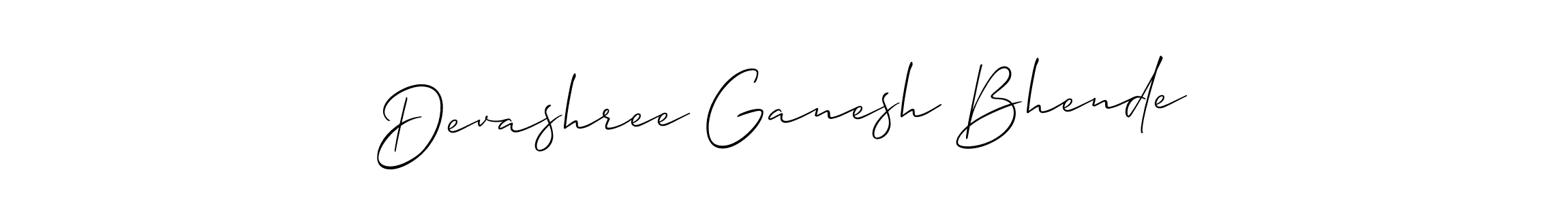 This is the best signature style for the Devashree Ganesh Bhende name. Also you like these signature font (Allison_Script). Mix name signature. Devashree Ganesh Bhende signature style 2 images and pictures png