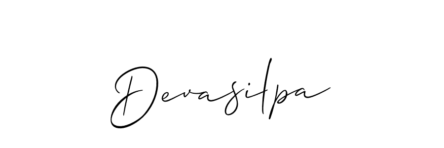 Create a beautiful signature design for name Devasilpa. With this signature (Allison_Script) fonts, you can make a handwritten signature for free. Devasilpa signature style 2 images and pictures png