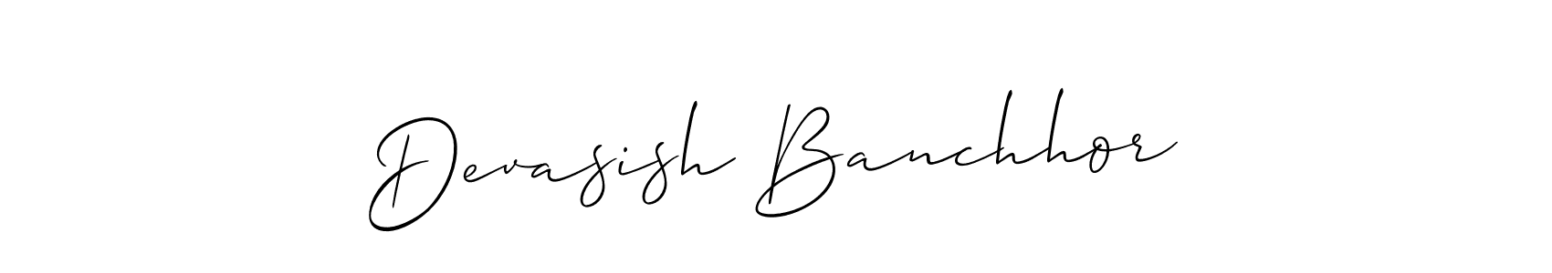 Devasish Banchhor stylish signature style. Best Handwritten Sign (Allison_Script) for my name. Handwritten Signature Collection Ideas for my name Devasish Banchhor. Devasish Banchhor signature style 2 images and pictures png