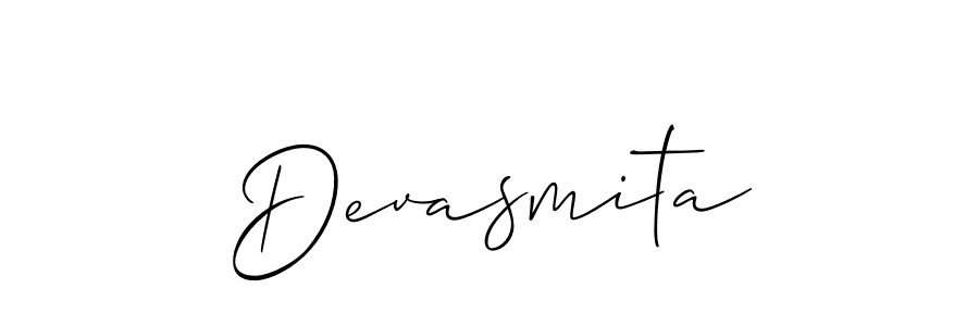 You should practise on your own different ways (Allison_Script) to write your name (Devasmita) in signature. don't let someone else do it for you. Devasmita signature style 2 images and pictures png