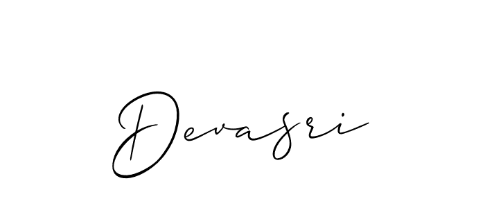 Make a beautiful signature design for name Devasri. With this signature (Allison_Script) style, you can create a handwritten signature for free. Devasri signature style 2 images and pictures png