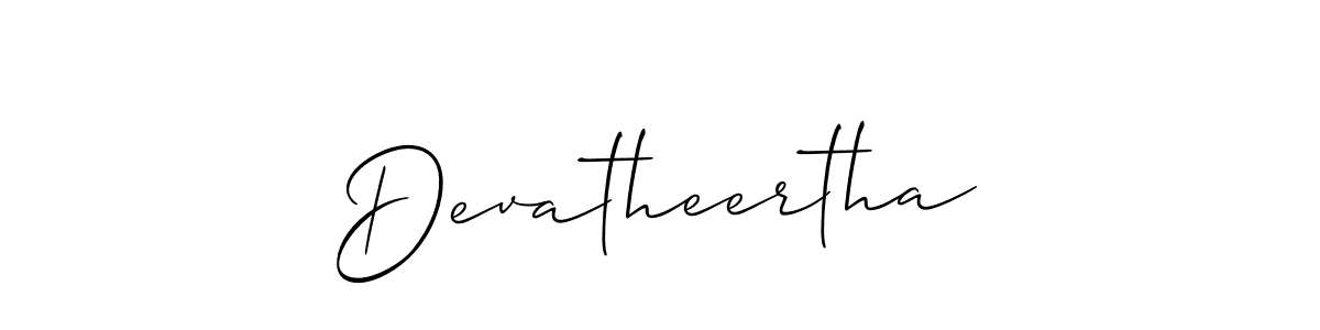 It looks lik you need a new signature style for name Devatheertha. Design unique handwritten (Allison_Script) signature with our free signature maker in just a few clicks. Devatheertha signature style 2 images and pictures png