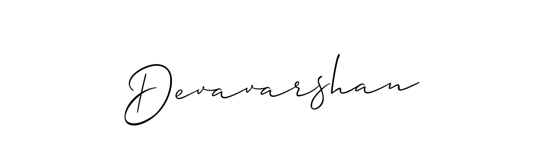 Make a beautiful signature design for name Devavarshan. With this signature (Allison_Script) style, you can create a handwritten signature for free. Devavarshan signature style 2 images and pictures png