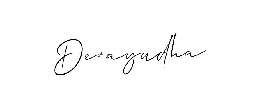 It looks lik you need a new signature style for name Devayudha. Design unique handwritten (Allison_Script) signature with our free signature maker in just a few clicks. Devayudha signature style 2 images and pictures png