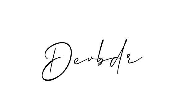 Make a beautiful signature design for name Devbdr. With this signature (Allison_Script) style, you can create a handwritten signature for free. Devbdr signature style 2 images and pictures png