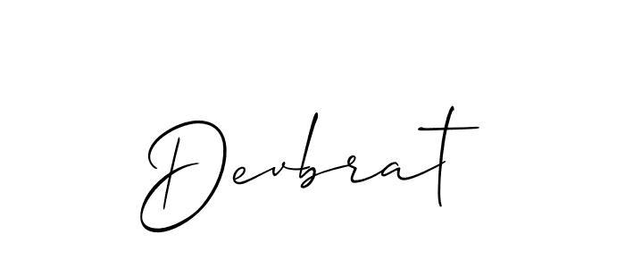 Devbrat stylish signature style. Best Handwritten Sign (Allison_Script) for my name. Handwritten Signature Collection Ideas for my name Devbrat. Devbrat signature style 2 images and pictures png