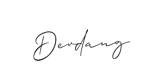 Devdang stylish signature style. Best Handwritten Sign (Allison_Script) for my name. Handwritten Signature Collection Ideas for my name Devdang. Devdang signature style 2 images and pictures png