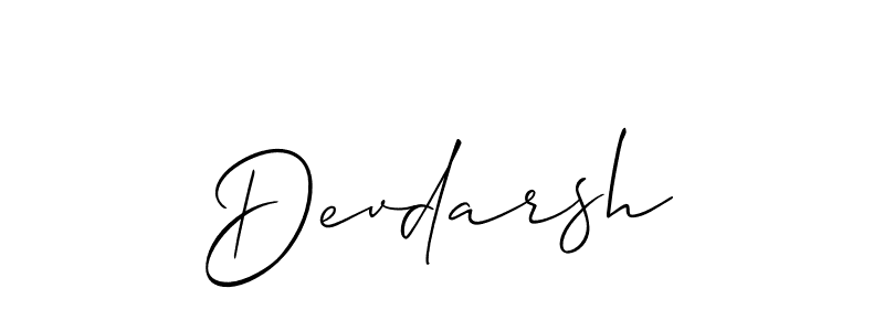 Also we have Devdarsh name is the best signature style. Create professional handwritten signature collection using Allison_Script autograph style. Devdarsh signature style 2 images and pictures png