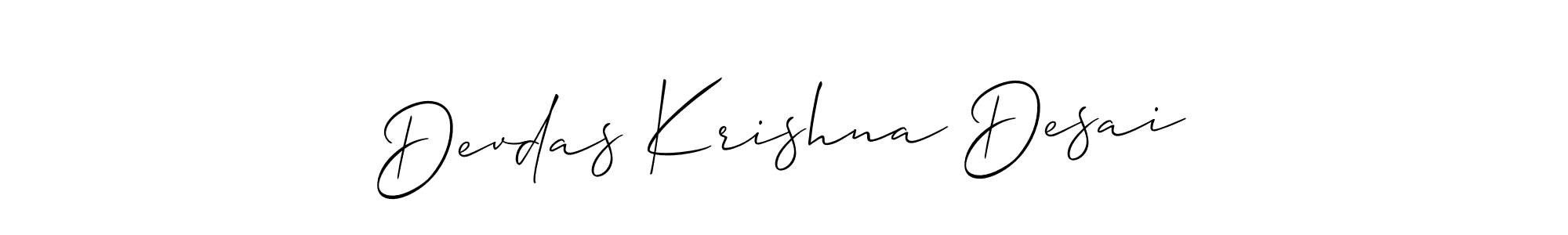 How to make Devdas Krishna Desai name signature. Use Allison_Script style for creating short signs online. This is the latest handwritten sign. Devdas Krishna Desai signature style 2 images and pictures png