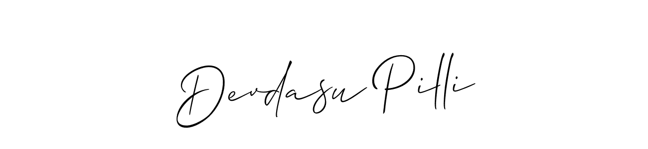 This is the best signature style for the Devdasu Pilli name. Also you like these signature font (Allison_Script). Mix name signature. Devdasu Pilli signature style 2 images and pictures png
