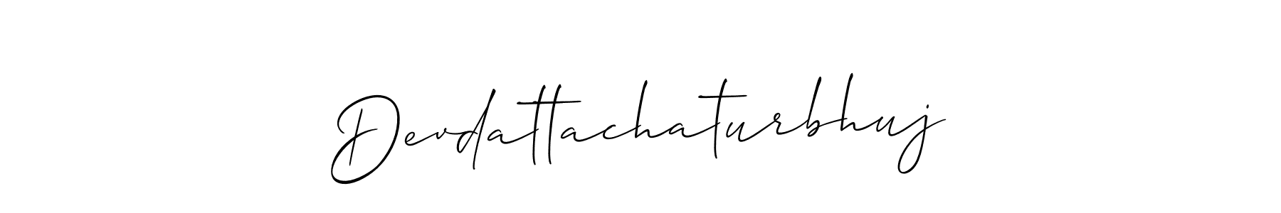 Make a beautiful signature design for name Devdattachaturbhuj. With this signature (Allison_Script) style, you can create a handwritten signature for free. Devdattachaturbhuj signature style 2 images and pictures png