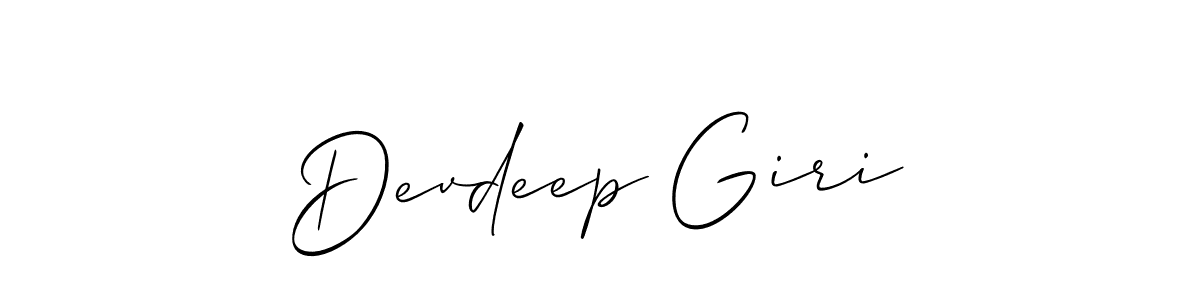 Also we have Devdeep Giri name is the best signature style. Create professional handwritten signature collection using Allison_Script autograph style. Devdeep Giri signature style 2 images and pictures png