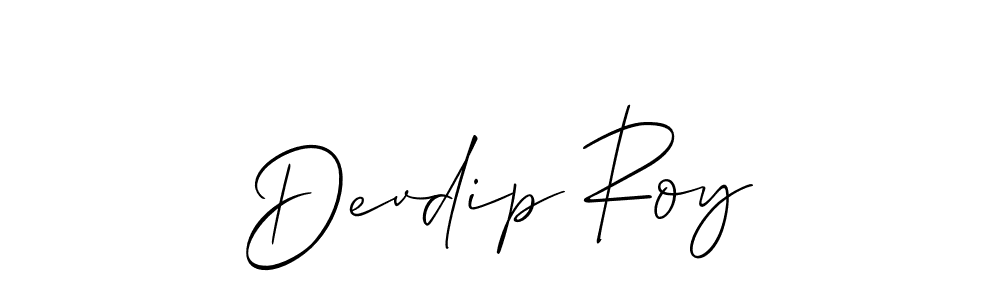 You should practise on your own different ways (Allison_Script) to write your name (Devdip Roy) in signature. don't let someone else do it for you. Devdip Roy signature style 2 images and pictures png