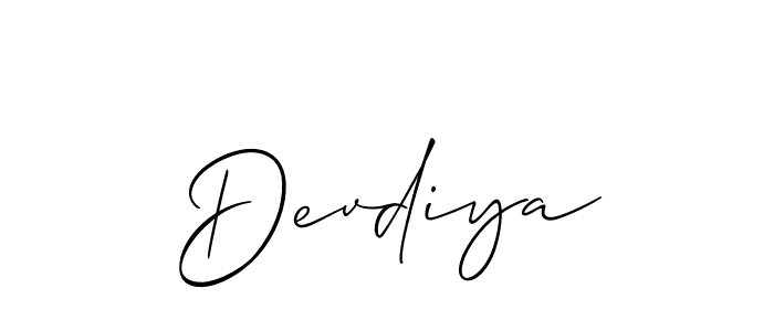 Also we have Devdiya name is the best signature style. Create professional handwritten signature collection using Allison_Script autograph style. Devdiya signature style 2 images and pictures png