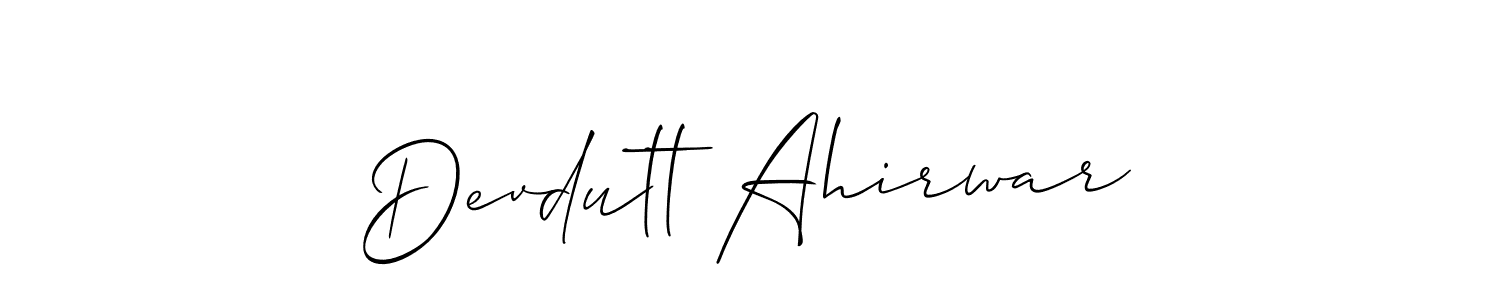 if you are searching for the best signature style for your name Devdutt Ahirwar. so please give up your signature search. here we have designed multiple signature styles  using Allison_Script. Devdutt Ahirwar signature style 2 images and pictures png
