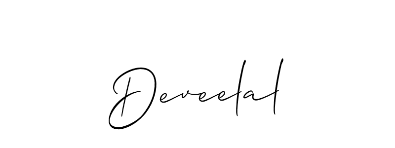 How to Draw Deveelal signature style? Allison_Script is a latest design signature styles for name Deveelal. Deveelal signature style 2 images and pictures png