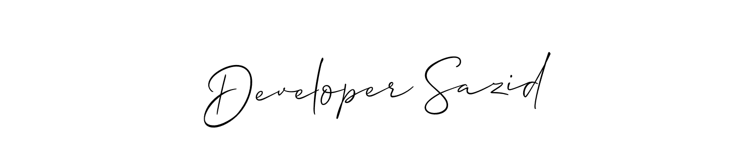 Developer Sazid stylish signature style. Best Handwritten Sign (Allison_Script) for my name. Handwritten Signature Collection Ideas for my name Developer Sazid. Developer Sazid signature style 2 images and pictures png