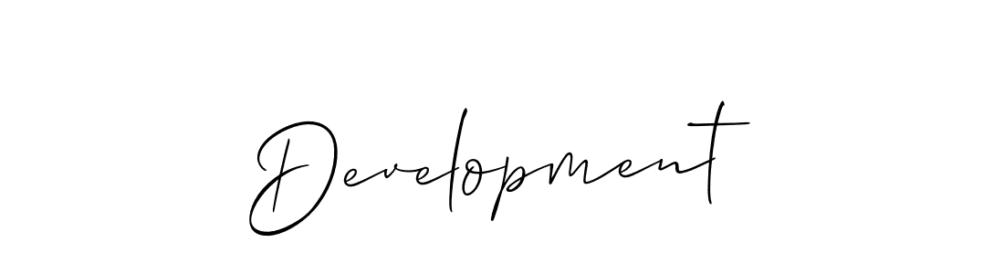 Create a beautiful signature design for name Development. With this signature (Allison_Script) fonts, you can make a handwritten signature for free. Development signature style 2 images and pictures png