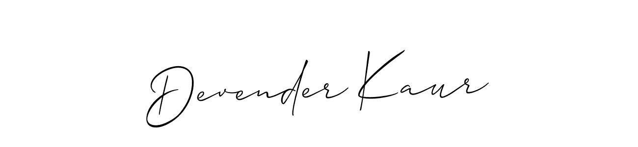 Similarly Allison_Script is the best handwritten signature design. Signature creator online .You can use it as an online autograph creator for name Devender Kaur. Devender Kaur signature style 2 images and pictures png